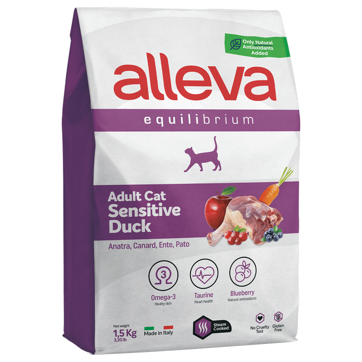 Alleva Equilibrium Sensitive Duck Adult Cat — пакет 1,5 кг