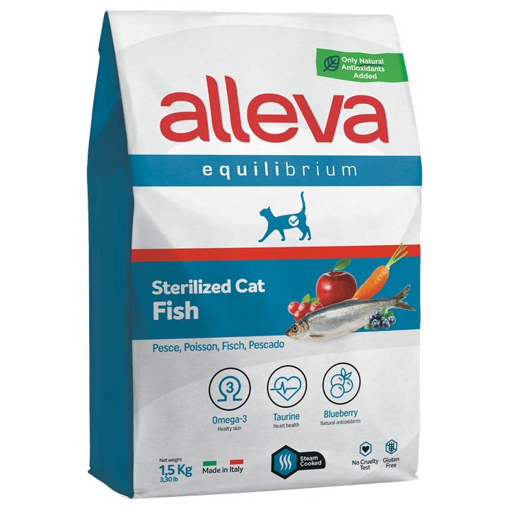 Alleva Equilibrium Fish Sterilized Cat — пакет 1,5 кг