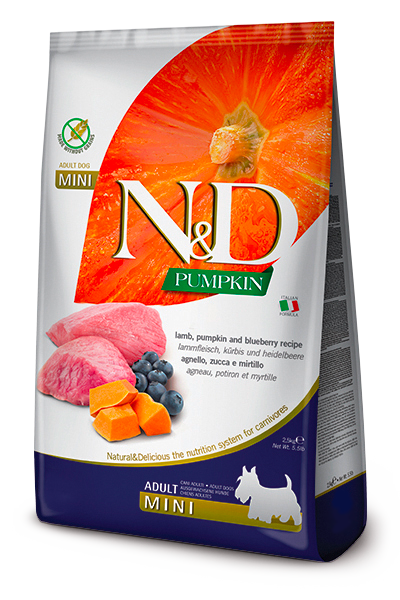 Farmina N&D Pumpkin Lamb & blueberry Adult Mini — пакет 2,5 кг