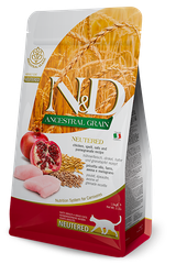 Farmina N&D Ancestral Grain Chicken & Pomegranate Neutered — пакет 1,5 кг