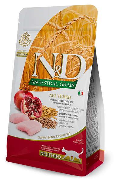 Farmina N&D Ancestral Grain Chicken & Pomegranate Neutered — пакет 1,5 кг