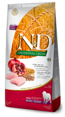 Farmina N&D Ancestral Grain Chicken & Pomegranate adult maxi giant — пакет 12 кг