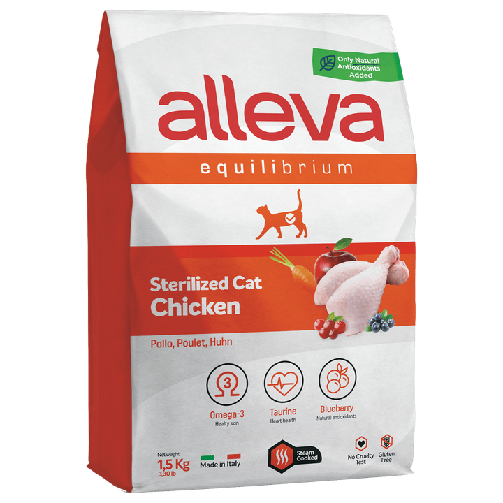 Alleva Equilibrium Chicken Sterilized Cat — пакет 1,5 кг