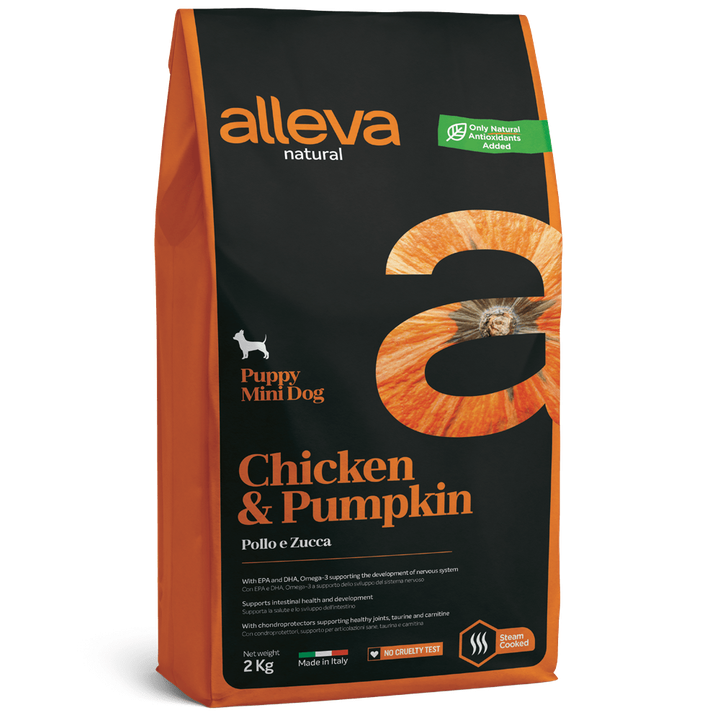 Alleva Natural Chicken & Pumpkin Puppy Mini — пакет 2 кг