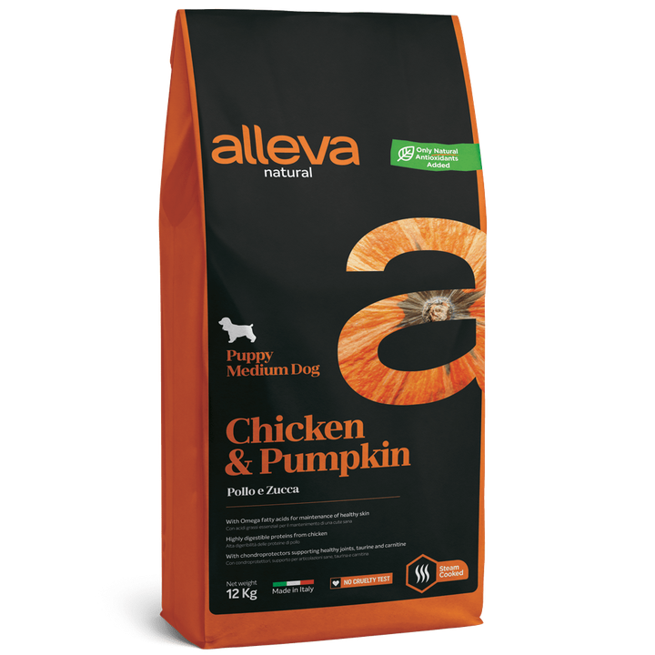 Alleva Natural Chicken & Pumpkin Puppy Medium — пакет 12 кг