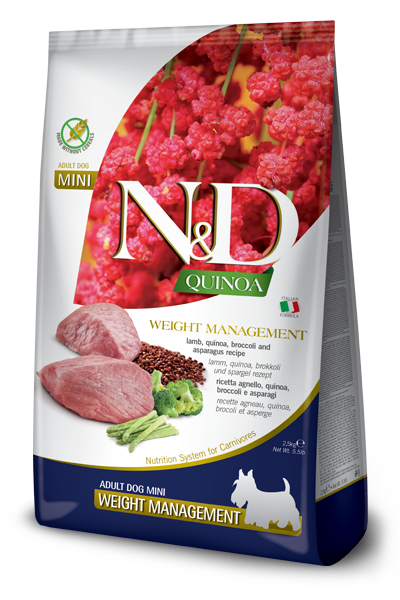 Farmina N&D Quinoa Weight Management Lamb Adult Mini — пакет 2,5 кг