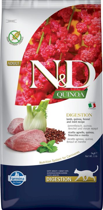 Farmina N&D Quinoa Digestion Adult Cat — пакет 5 кг