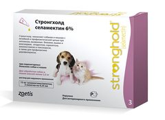 Стронгхолд 6% для котят и щенков менее 2,5 кг — 3 пипетки по 0,25 мл