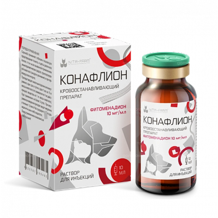 Конафлион, 10 мл pet: справочная карточка, точная упаковка