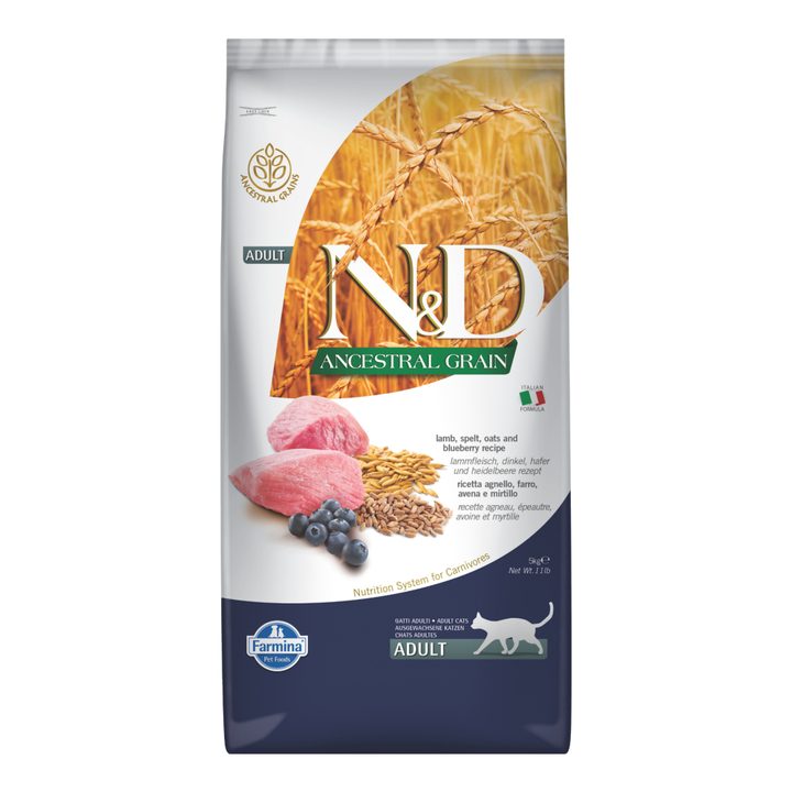Farmina N&D Ancestral Grain Lamb & Blueberry Adult — пакет 5 кг