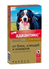 Адвантикс д/собак 40-60 кг, 4 пип х 6,0 мл: справочная карточка, точная упаковка