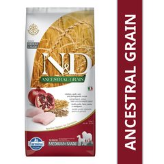 Farmina N&D Ancestral Grain Chicken & Pomegranate Senior Medium & Maxi — пакет 12 кг