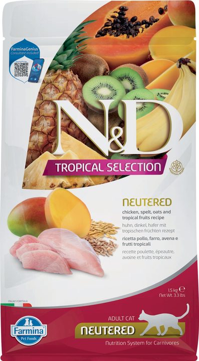 Farmina N&D Tropical Selection Chicken Neutered — пакет 1,5 кг