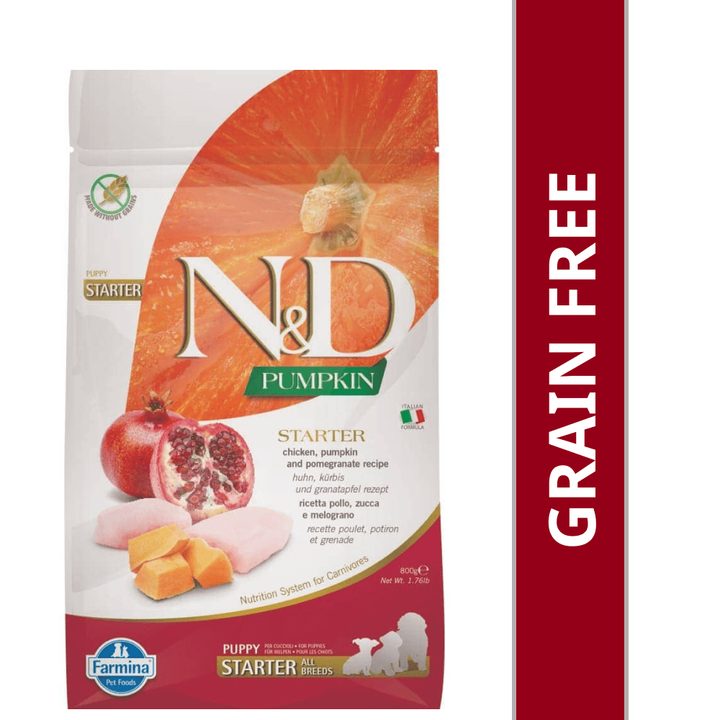 Farmina N&D Pumpkin Chicken, Pumpkin and Pomegranate Starter Puppy — пакет 800 г