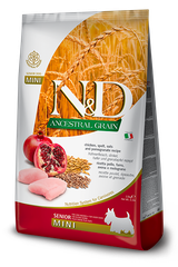 Farmina N&D Ancestral Grain Chicken & Pomegranate Senior mini — пакет 2,5 кг