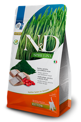 Farmina N&D Spirulina Herring, Spirulina and Wolfberry kitten Cat — пакет 1,5 кг
