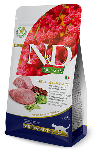 Farmina N&D Quinoa Weight Management Lamb Adult Cat — пакет 1,5 кг