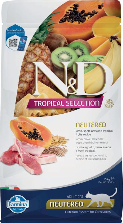 Farmina N&D Tropical Selection Lamb Neutered — пакет 1,5 кг