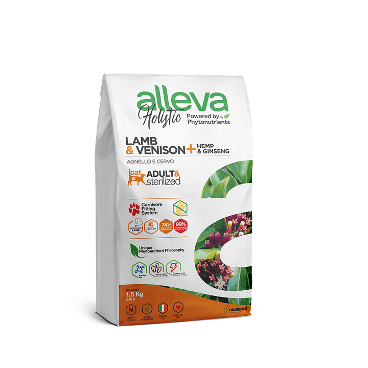 Alleva Holistic Lamb & Venison + Hemp & Ginseng Adult Cat — пакет 1,5 кг