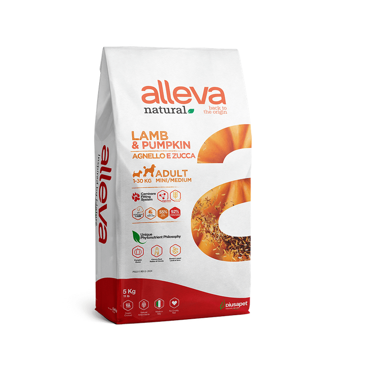 Alleva Natural Lamb & Pumpkin Adult Mini/Medium — пакет 5 кг