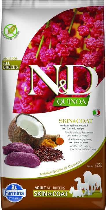 Farmina N&D Quinoa Skin & Coat Venison Adult All Breeds — пакет 7 кг