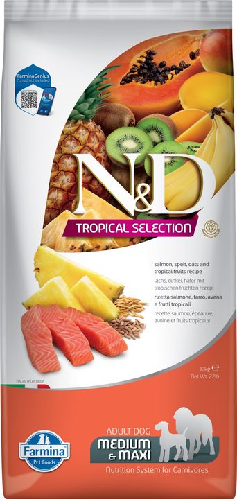 Farmina N&D Tropical Selection Salmon Adult Medium & Maxi — пакет 10 кг