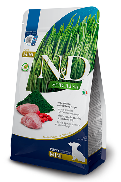 Farmina N&D Spirulina Lamb, Spirulina and Wolfberry puppy mini — пакет 2 кг