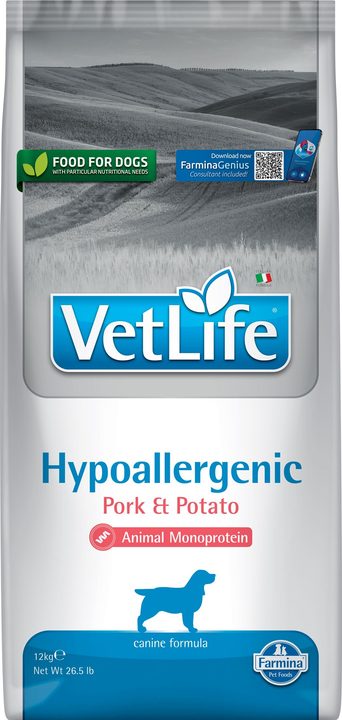 Farmina Vet Life Hypoallergenic Pork & Potato canine formula — пакет 12 кг
