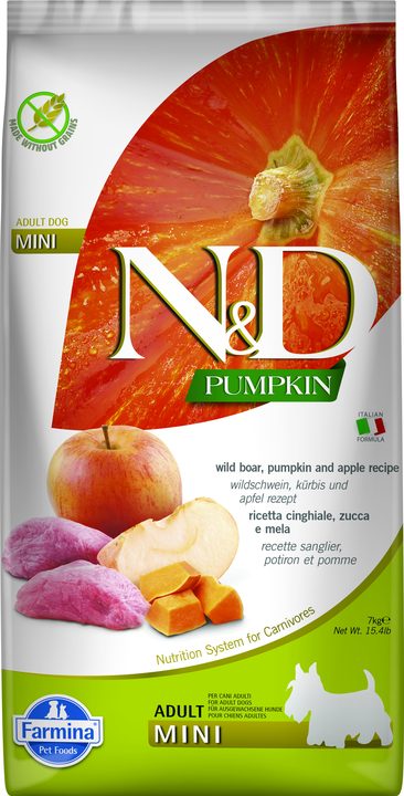 Farmina N&D Pumpkin Boar and Apple Adult Mini — пакет 7 кг