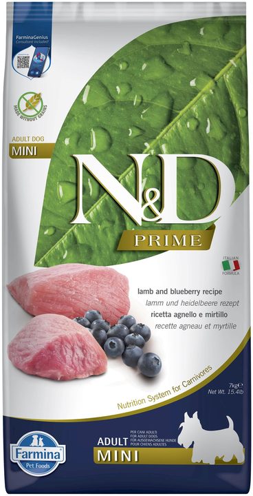 Farmina N&D Prime Lamb & Blueberry Adult Mini — пакет 7 кг