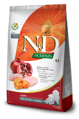 Farmina N&D Pumpkin Chicken, Pumpkin and Pomegranate Puppy Medium & Maxi — пакет 2,5 кг