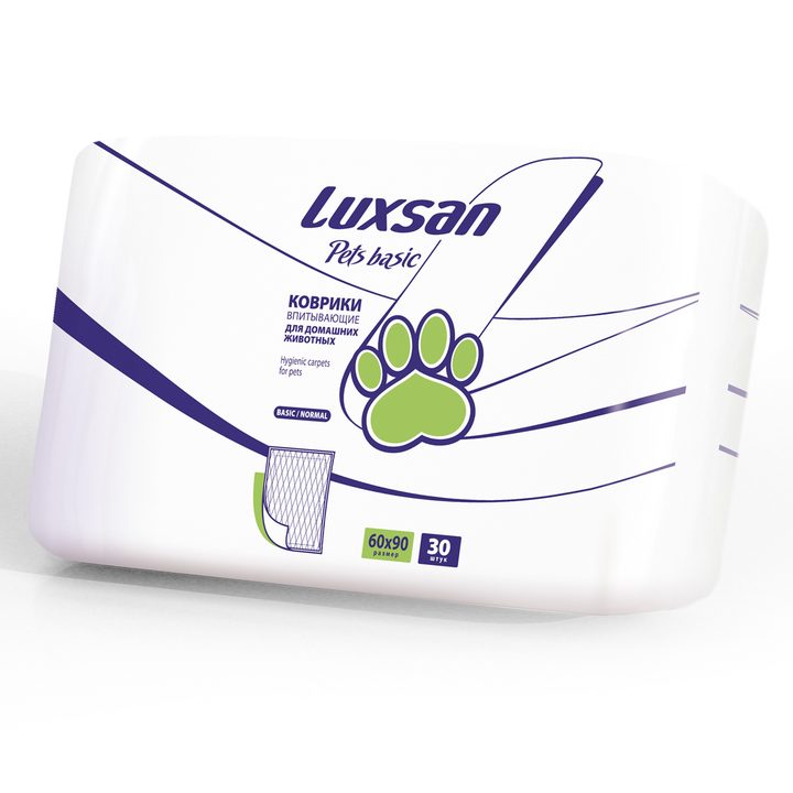Luxsan Basic, впитывающие коврики 60 × 90, 30 штук