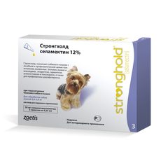 Стронгхолд 12% для собак 2,6–5 кг — 3 пипетки по 0,25 мл