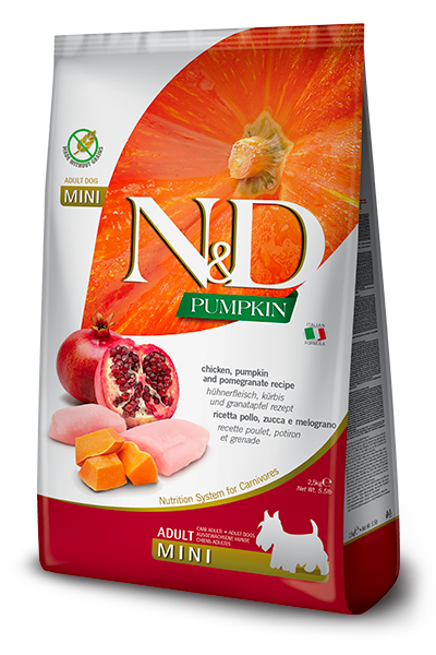 Farmina N&D Pumpkin Chicken and Pomegranate Adult Mini — пакет 2,5 кг