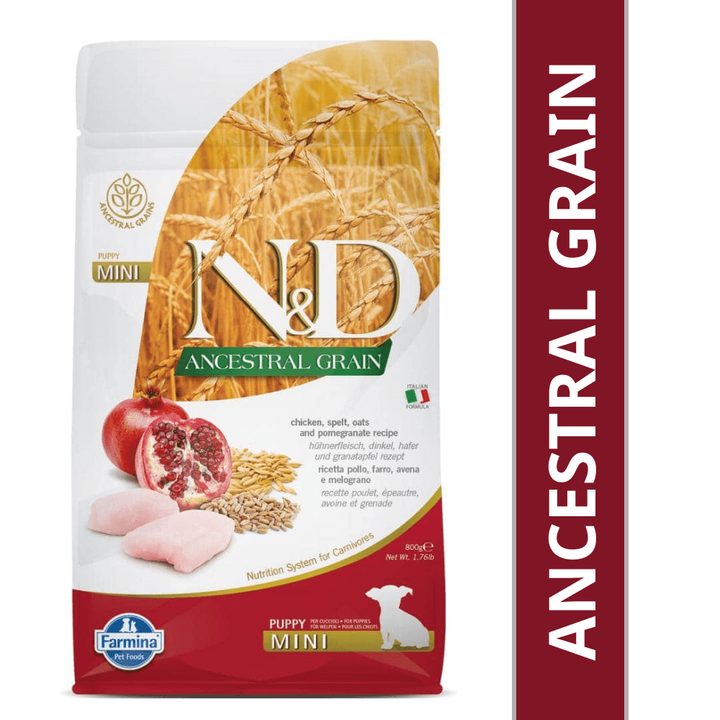 Farmina N&D Ancestral Grain Chicken & Pomegranate Puppy Mini — пакет 800 г