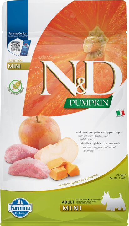 Farmina N&D Pumpkin Boar and Apple Adult Mini — пакет 800 г