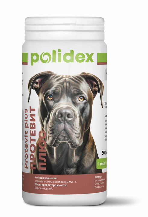 Polidex Протевит Плюс для собак — 300 таблеток