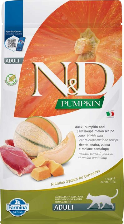 Farmina N&D Pumpkin Duck, Pumpkin and Cantaloupe Melon Adult Adult Cat — пакет 1,5 кг