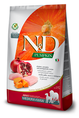 Farmina N&D Pumpkin Chicken and Pomegranate Adult Medium & Maxi — пакет 2,5 кг