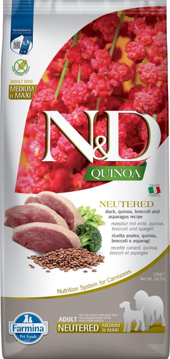 Farmina N&D Quinoa Neutered Adult Medium & Maxi — пакет 12 кг
