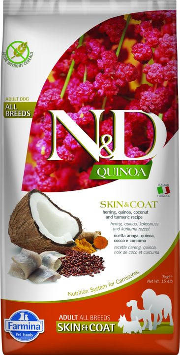 Farmina N&D Quinoa Skin & Coat Herring Adult All Breeds — пакет 7 кг