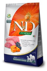Farmina N&D Pumpkin Lamb & Blueberry Adult Medium & Maxi — пакет 2,5 кг