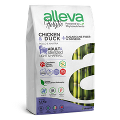 Alleva Holistic Chicken & Duck + Sugarcane Fiber & Ginseng Neutered Cat — пакет 1,5 кг