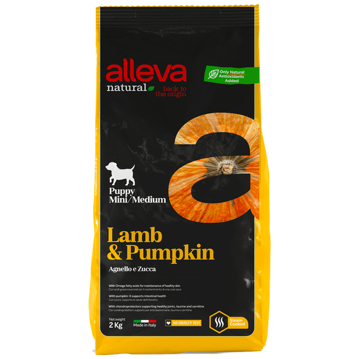 Alleva Natural Lamb & Pumpkin Puppy Mini/Medium — пакет 2 кг