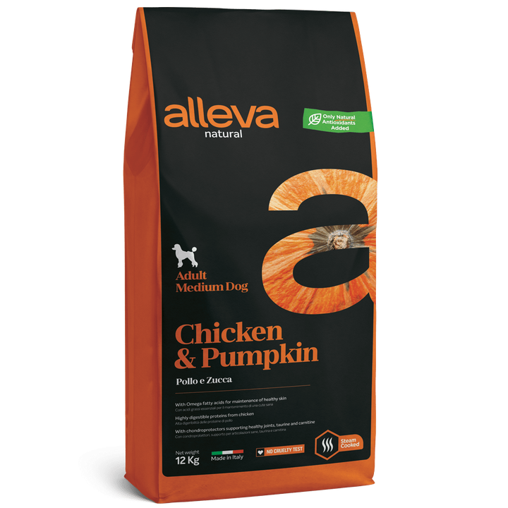 Alleva Natural Chicken & Pumpkin Adult Medium — пакет 12 кг