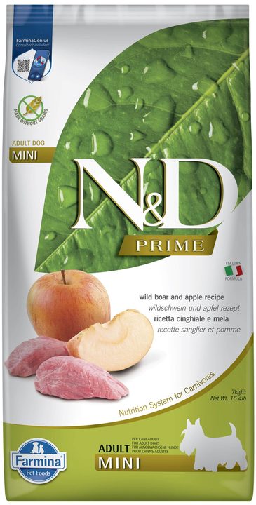 Farmina N&D Prime Wild Boar & Apple Adult Mini — пакет 7 кг