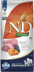 Farmina N&D Pumpkin Lamb & Blueberry Adult Medium & Maxi — пакет 12 кг