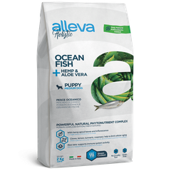 Alleva Holistic Ocean Fish + Hemp & Aloe Vera Puppy Medium — пакет 2 кг