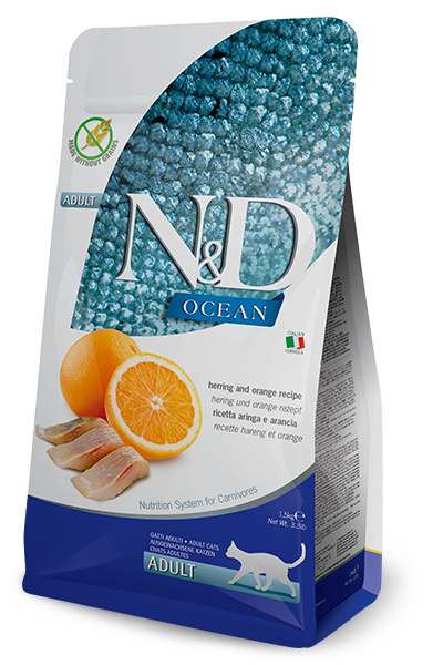 Farmina N&D Ocean Herring & Orange Adult — пакет 1,5 кг