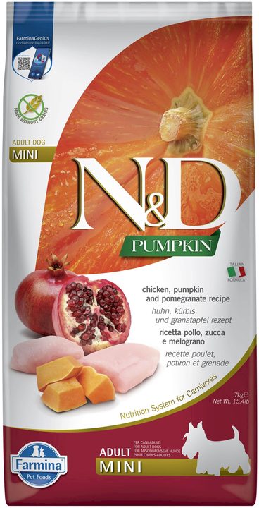 Farmina N&D Pumpkin Chicken and Pomegranate Adult Mini — пакет 7 кг